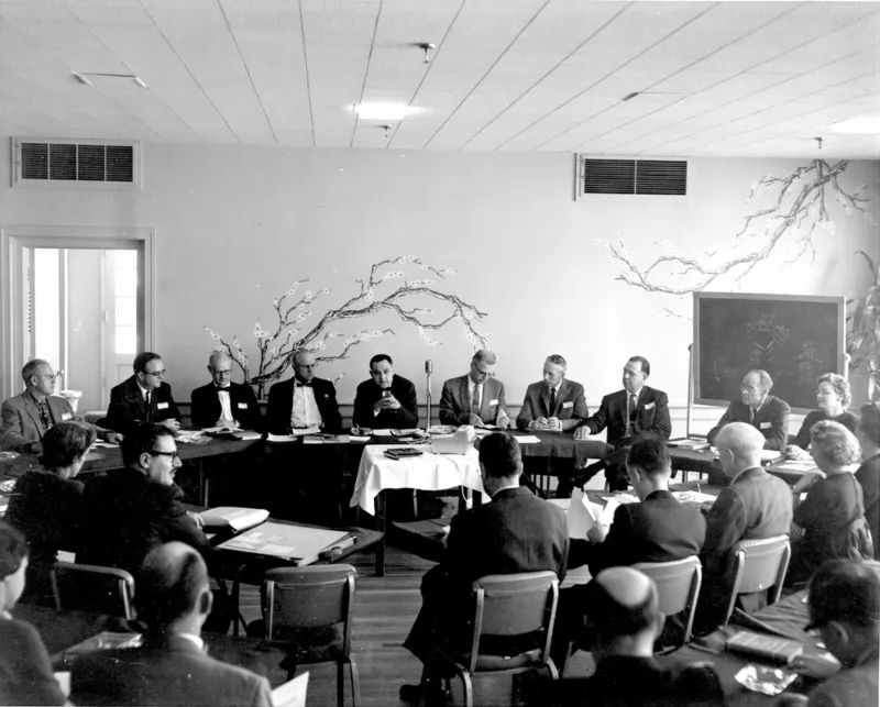 A historical Graduate School USA faculty and leadership gathering, reflecting the institution's roots as the USDA Graduate School since 1921